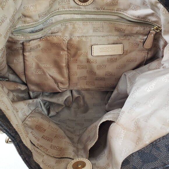 MICHAEL Michael Kors Coated Canvas Signature Satchel Handbag - Picture 8 of 8